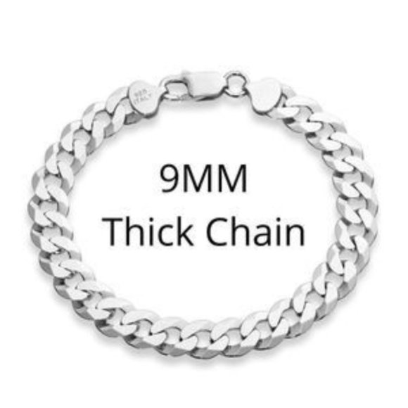 New Men’s Solid 925 Sterling Silver Cuban Chain​ - Picture 3 of 6